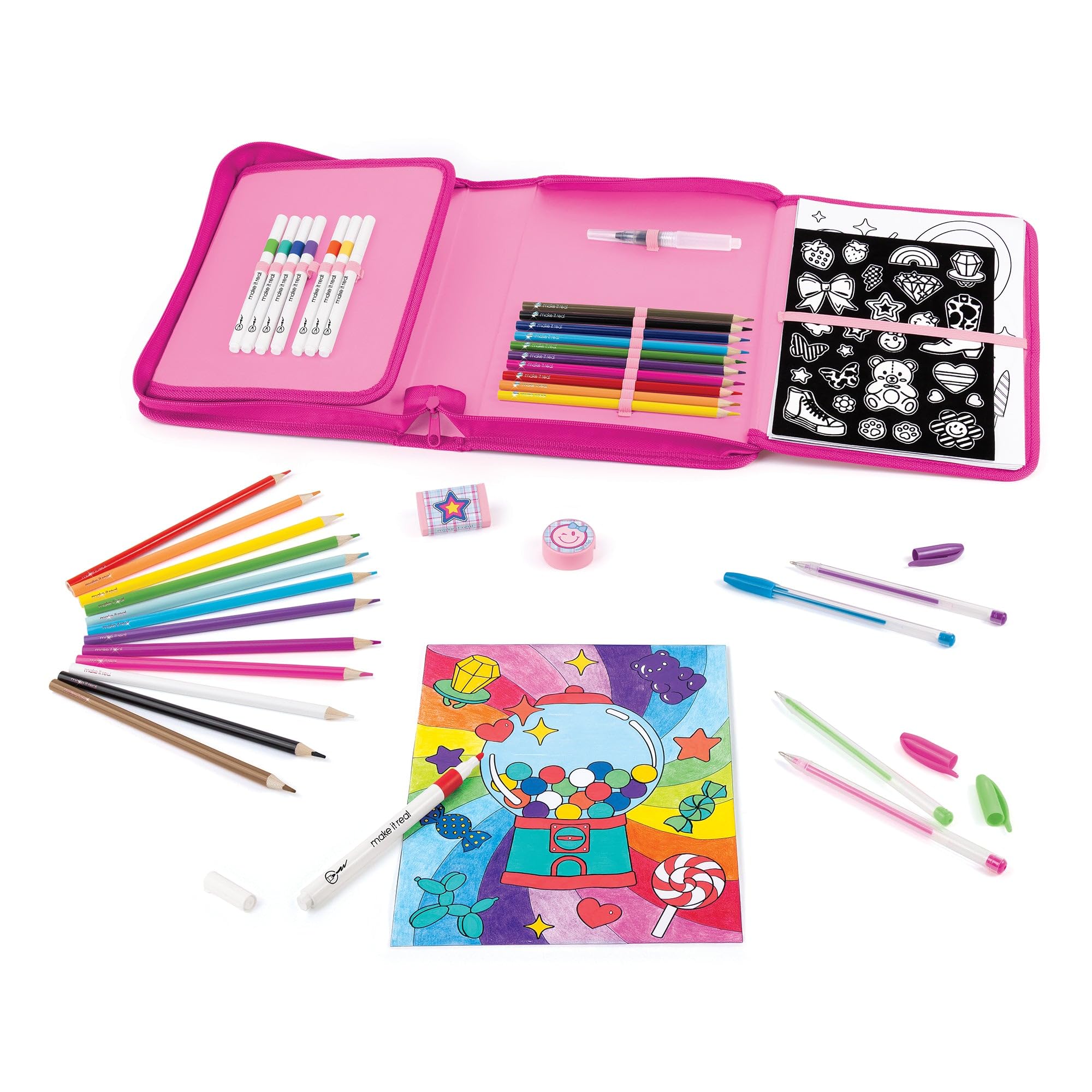 Amazon.com: Make It Real: Creative Artist Suitcase Art Set - 50pc